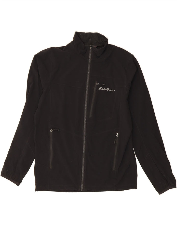 EDDIE BAUER Mens Tracksuit Top Jacket Medium Black Polyester Vintage Eddie Bauer and Second-Hand Eddie Bauer from Messina Hembry 