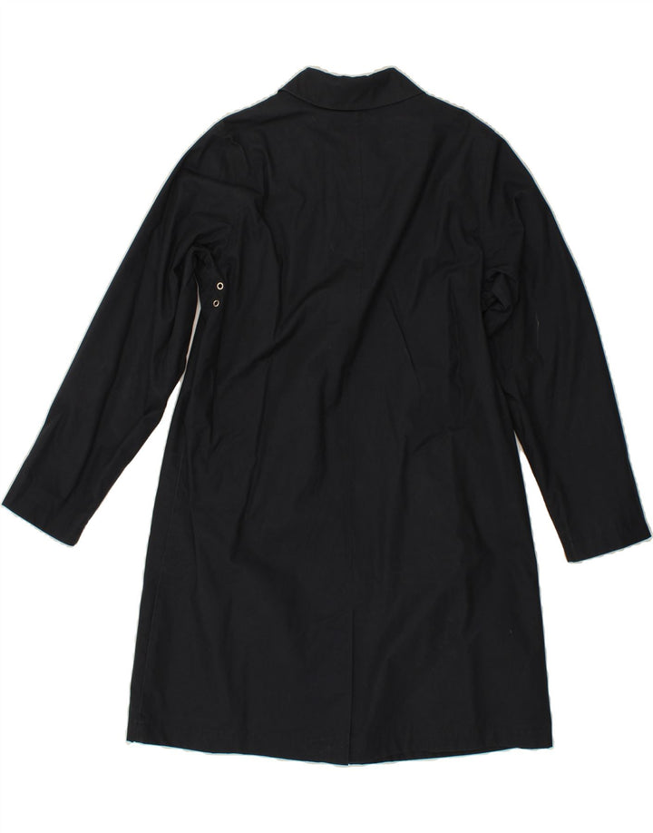 L.L.BEAN Womens Overcoat UK 10 Small Navy Blue Cotton Vintage L.L.Bean and Second-Hand L.L.Bean from Messina Hembry 