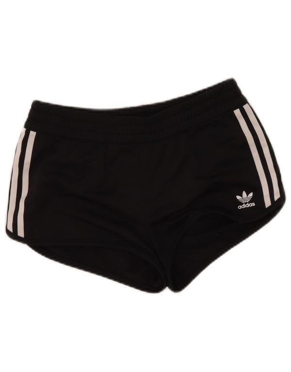 Adidas sportsshorts til kvinder UK 10 Small Black Polyester