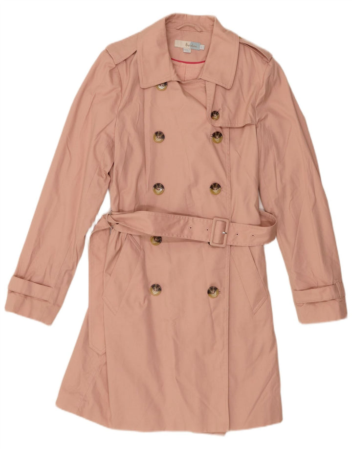 Boden Dame Trench Coat UK 10 Small Pink Bomuld