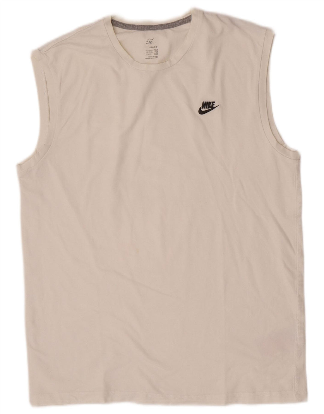 Nike Herrevest Top UK 42/44 Large White Bomuld