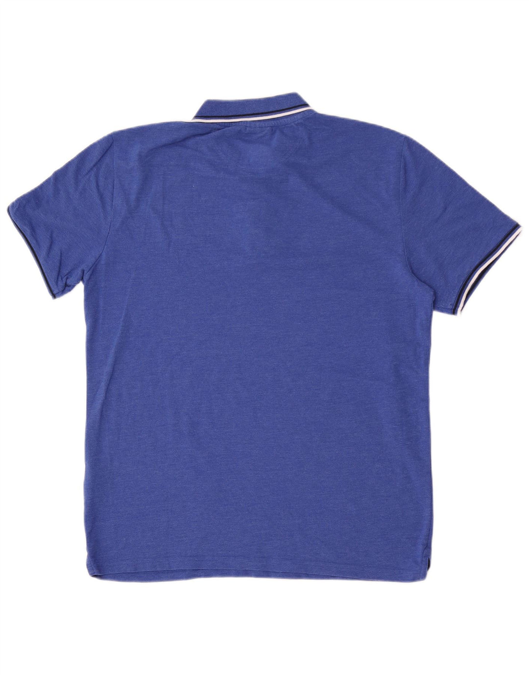 Champion herre poloshirt XL blå stribet bomuld