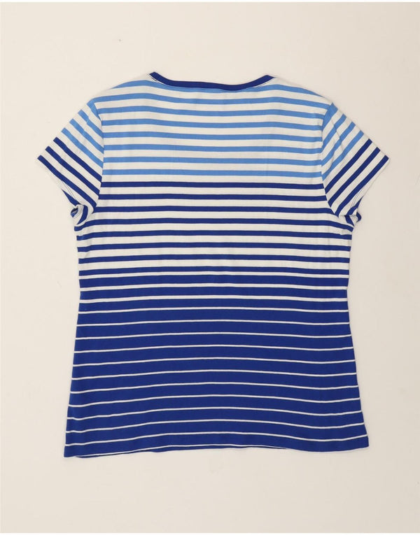 Tommy Hilfiger Womens T-Shirt Top UK 20 2XL Blue Cotton