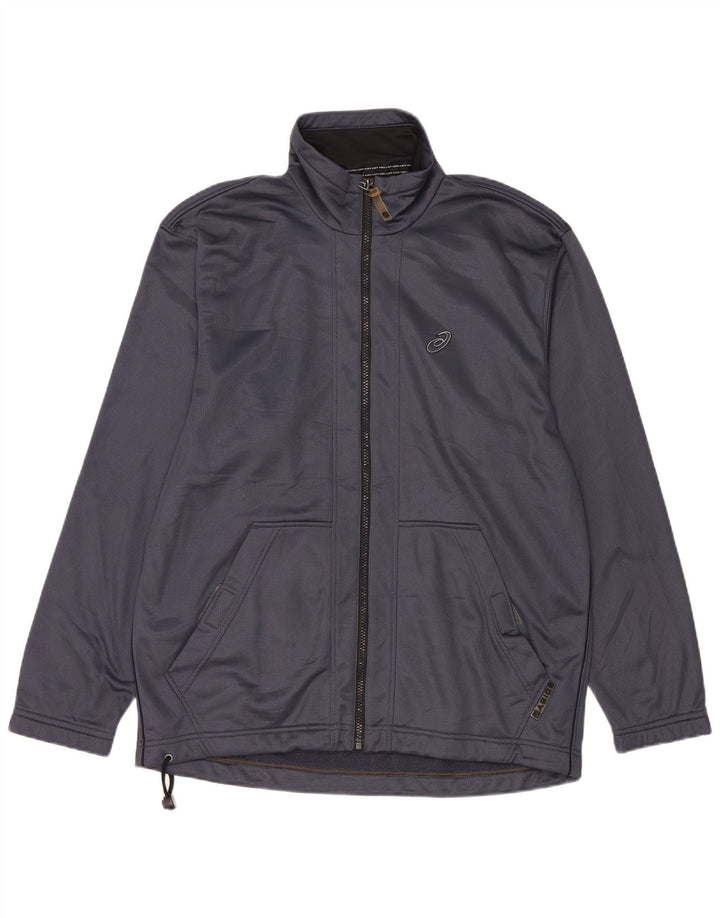 ASICS Mens Tracksuit Top Jacket Small Navy Blue Polyester