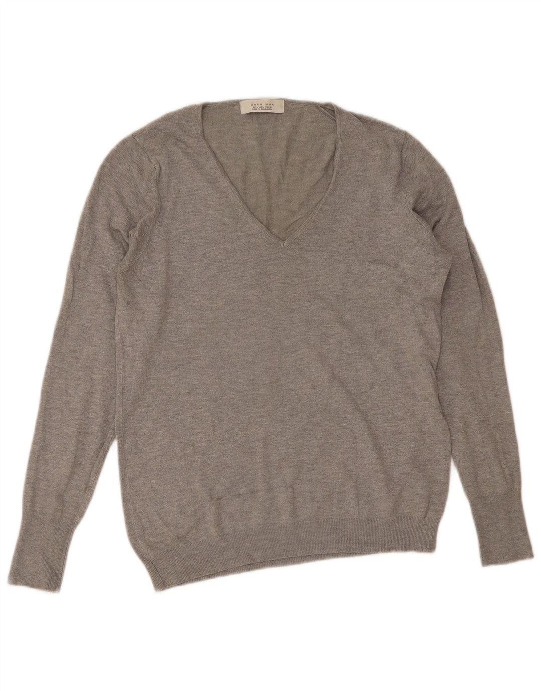 Zara Herre V-hals sweater Stor Grå