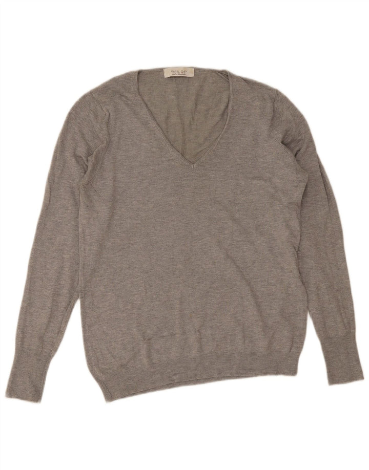 Zara Herre V-hals sweater Stor Grå