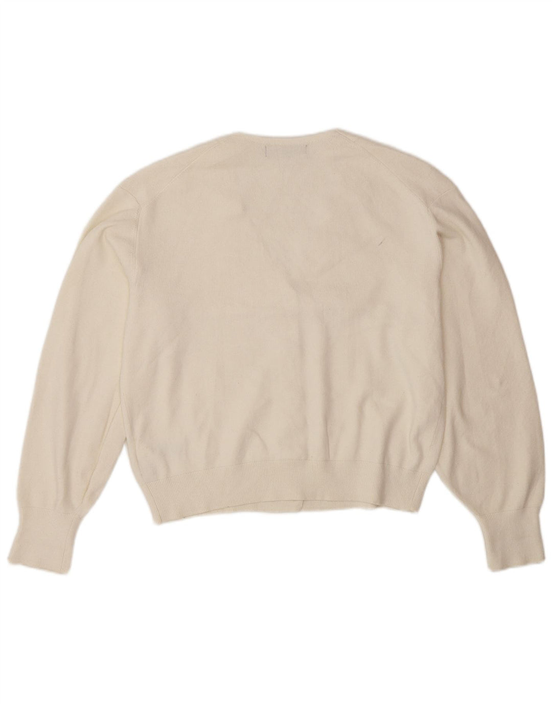 Marks & Spencer Dame Cardigan Sweater UK 14 Medium Off White Viscose