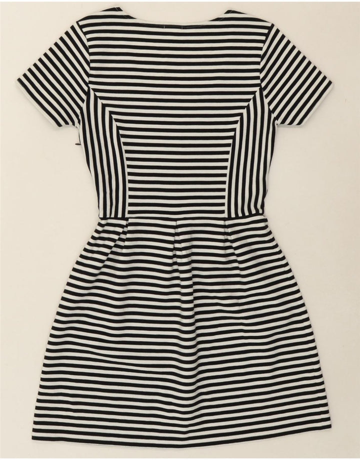 J. CREW Womens A-Line Dress US 4 Small Black Striped Polyester Vintage J. Crew and Second-Hand J. Crew from Messina Hembry 