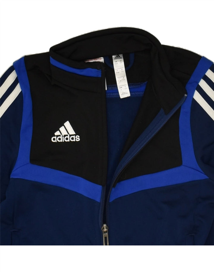 ADIDAS Boys Tracksuit Top Jacket 5-6 Years 2XS  Navy Blue Polyester | Vintage Adidas | Thrift | Second-Hand Adidas | Used Clothing | Messina Hembry 