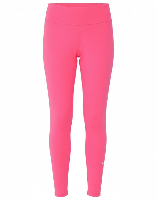 Nike Dame Dri Fit Leggings UK 10 Small Pink Polyester