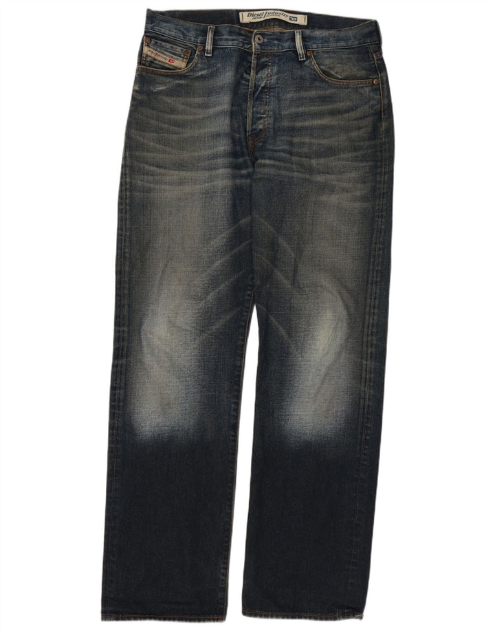 Diesel Straight Jeans til mænd W34 L34 Marineblå Bomuld
