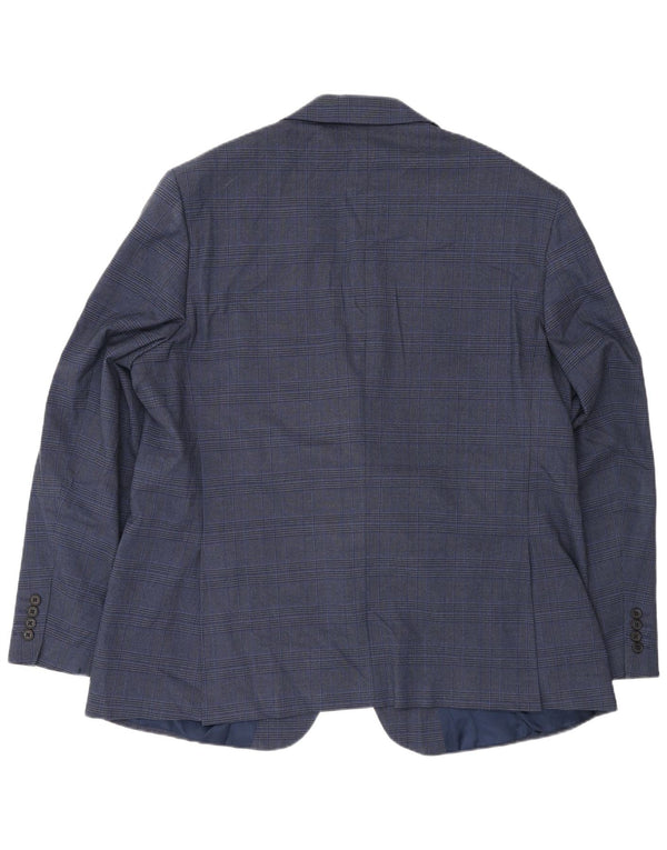 Marks & Spencer Herre 2-knaps blazerjakke UK 48 2XL Blå Houndstooth