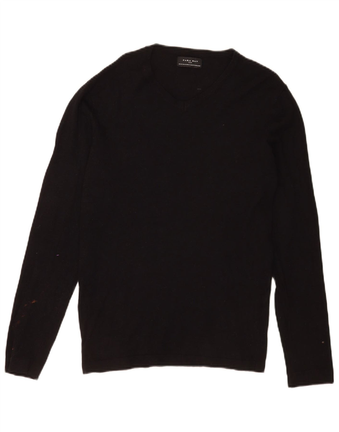 Zara Herre V-hals sweater Medium Sort Viscose