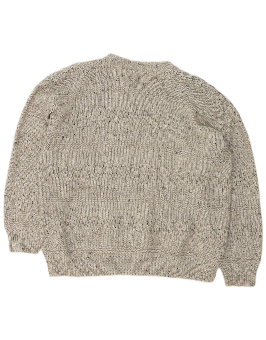 Vintage herre sweater med rund hals, stor grå