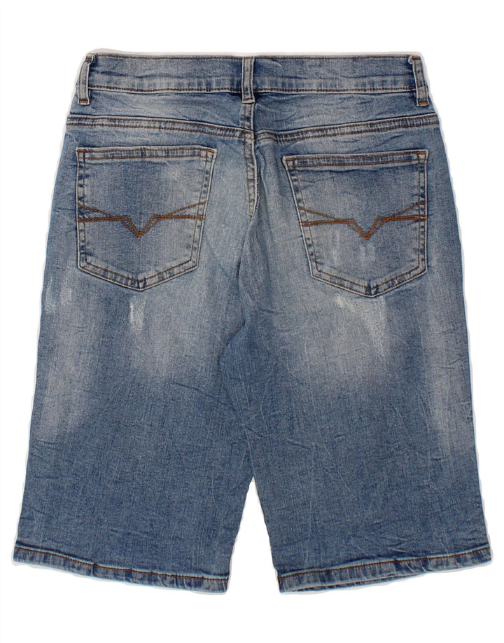 GUESS Boys Distressed Denim Shorts 13-14 Years W28 Blue Cotton Vintage Guess and Second-Hand Guess from Messina Hembry 