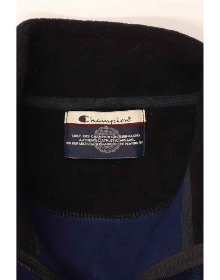 CHAMPION Mens Fleece Gilet UK 44 2XL Navy Blue Polyester Vintage Champion and Second-Hand Champion from Messina Hembry 
