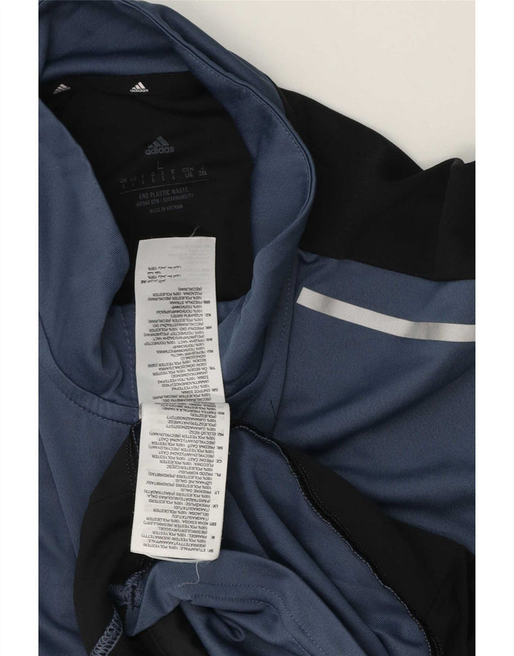 Adidas Aeroready Pullover Træningsdragt Top Large Navy Blue Colourblock