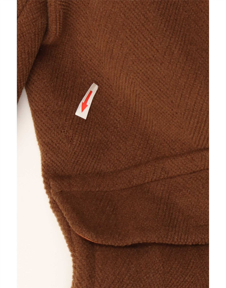 DAKS Herre Hætte Duffle Coat IT 48 Medium Brun Uld