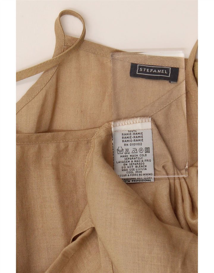 STEFANEL Dame Sundress UK 8 Small Beige Ramie