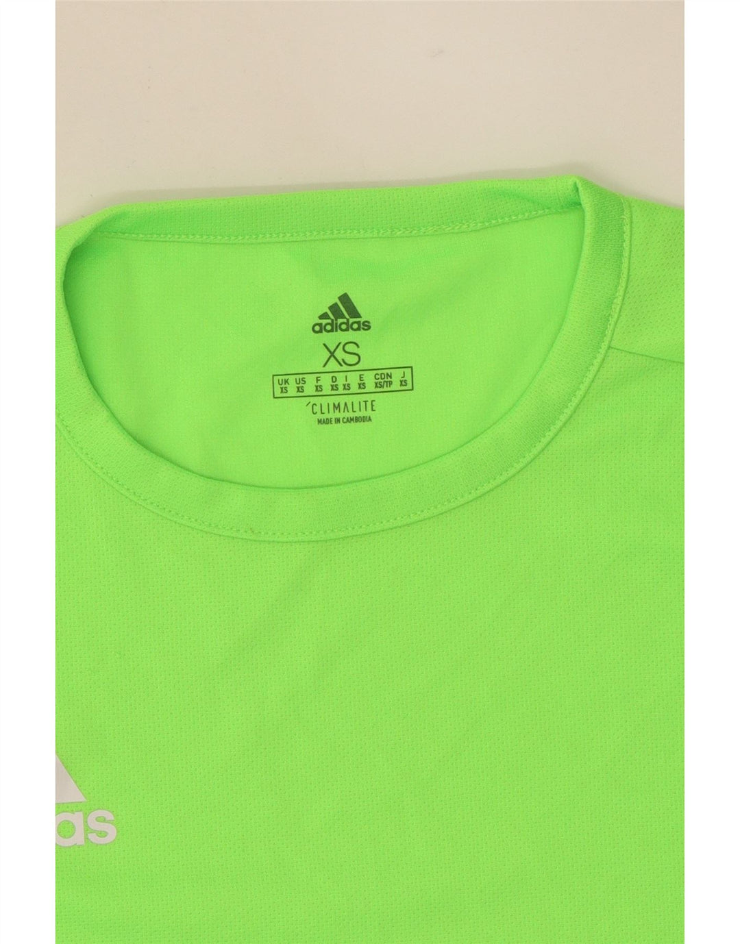 ADIDAS Mens Climalite T-Shirt Top XS Green Colourblock Polyester Vintage Adidas and Second-Hand Adidas from Messina Hembry 