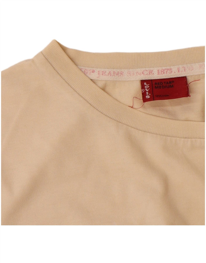 Levi's Grafisk T-shirt top til kvinder UK 14 Medium Beige