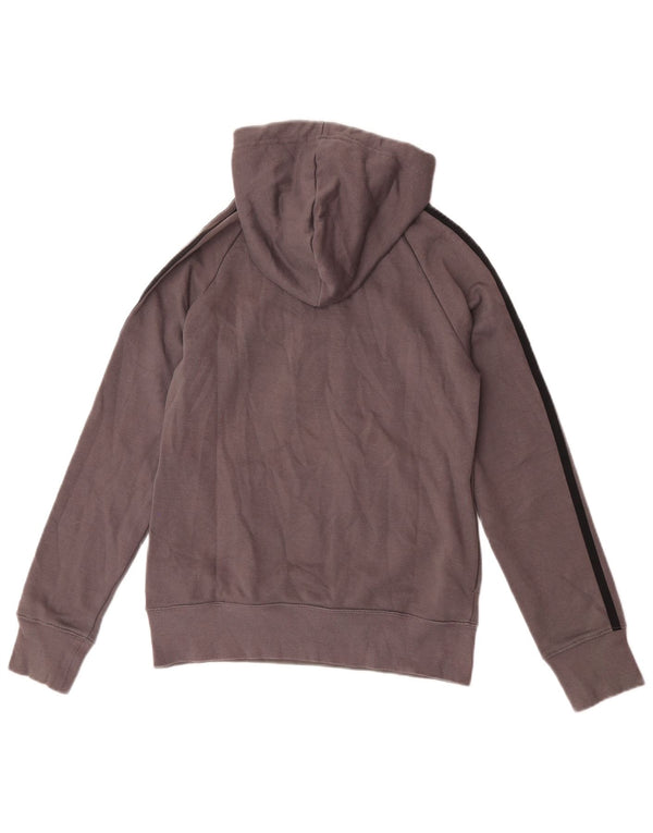 Adidas Womens Climalite Graphic Hoodie Jumper UK 4/6 XS Grå Bomuld