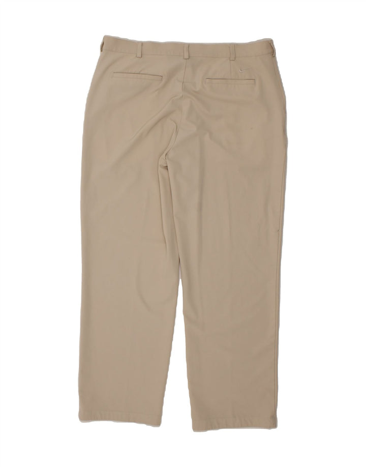 NIKE Mens Straight Chino Trousers W38 L32 Beige Polyester Vintage Nike and Second-Hand Nike from Messina Hembry 