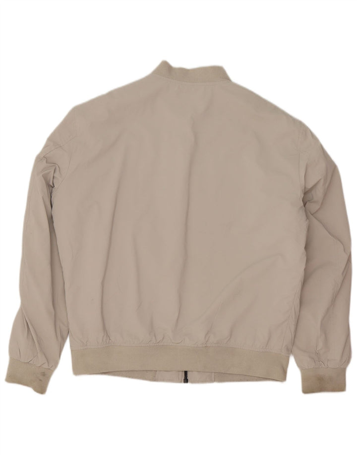 Zara Herre Bomber Jacket UK 40 Large Grå Polyethylen