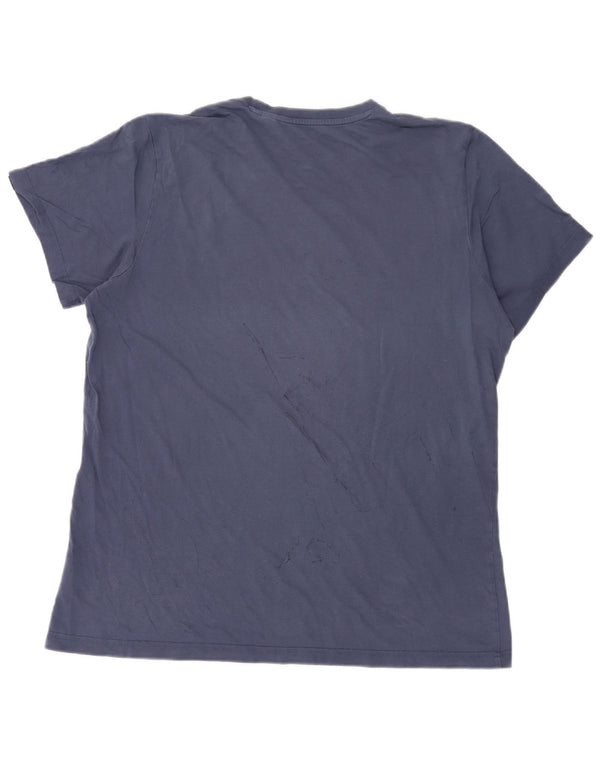 Adidas Herre grafisk T-shirt top XL marineblå bomuld