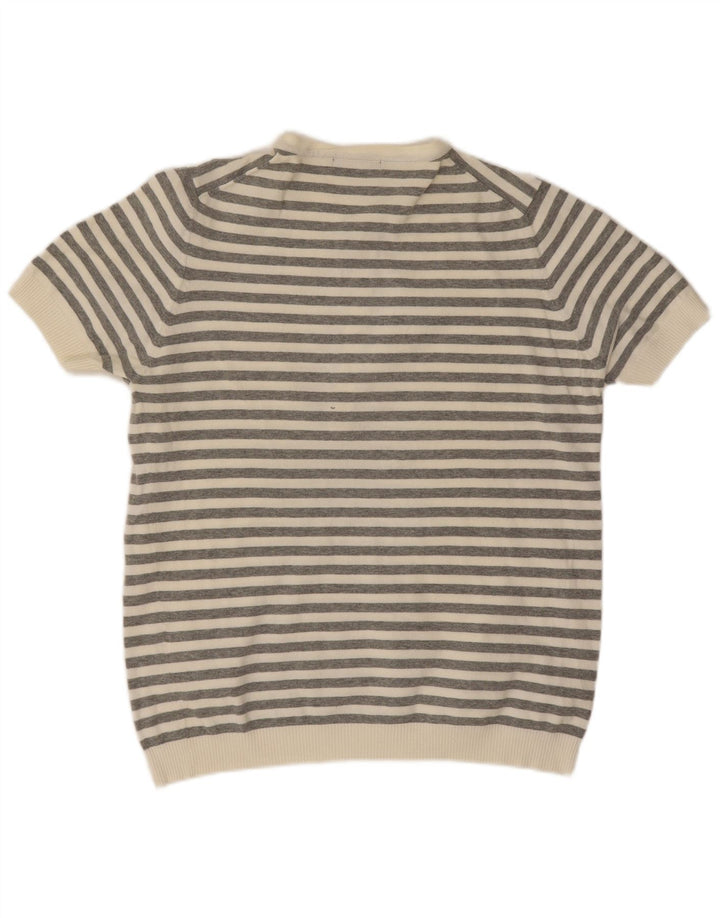 Zara Herre Polo Shirt Stor Grå Stribet