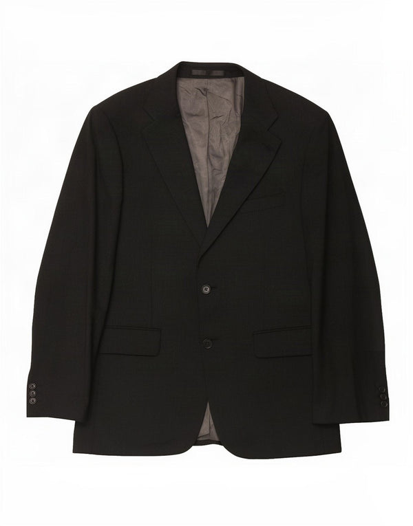 Marks & Spencer Herre 2-knaps blazerjakke UK 38 Medium Black New Wool