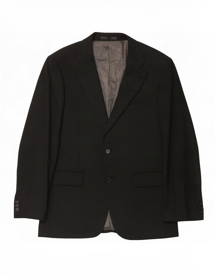 Marks & Spencer Herre 2-knaps blazerjakke UK 38 Medium Black New Wool