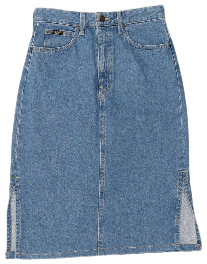 LEE Womens Thelma Denim Skirt W27 Small Blue Cotton