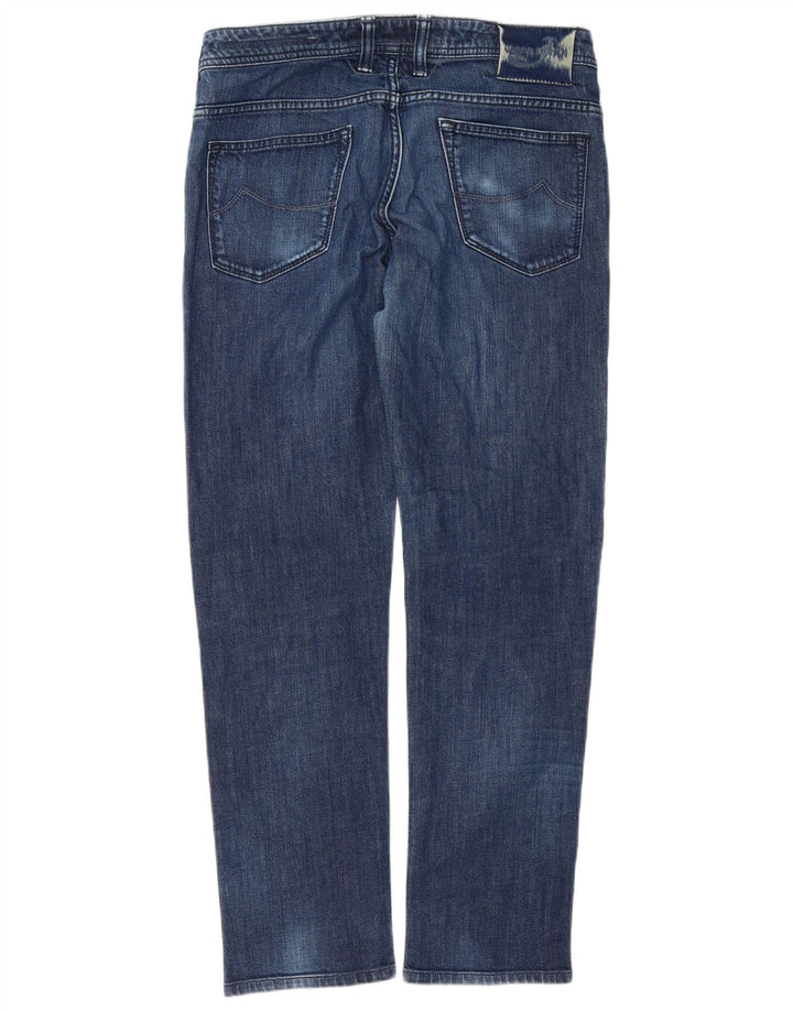 Jacob Cohen Herre Straight Jeans W34 L30 Blå Bomuld