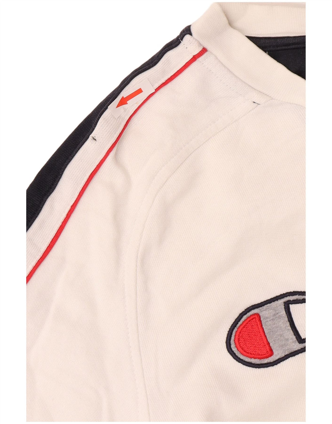Champion Herre Grafisk Sweatshirt Jumper Medium Hvid Colourblock