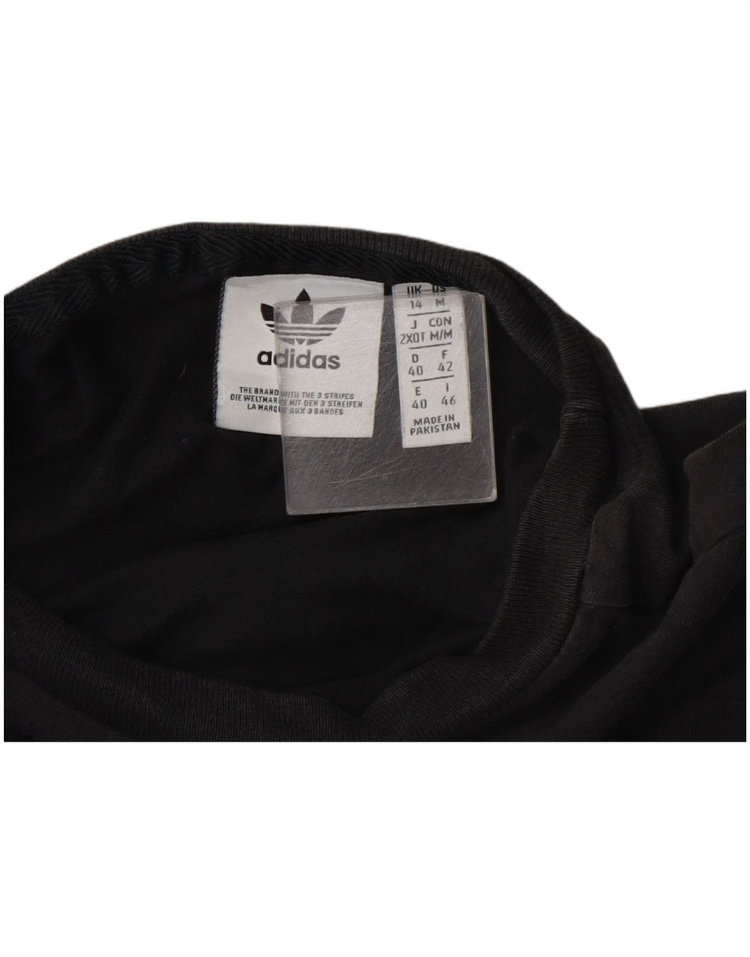 Adidas Dame Grafisk T-Shirt Top UK 14 Medium Sort