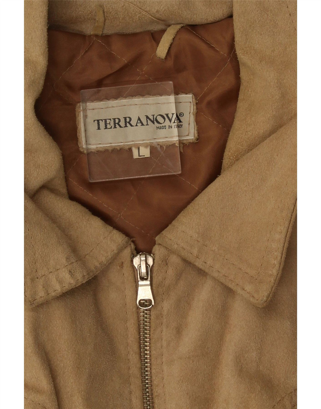Terranova Herre Bomber Ruskindsjakke UK 40 Large Beige
