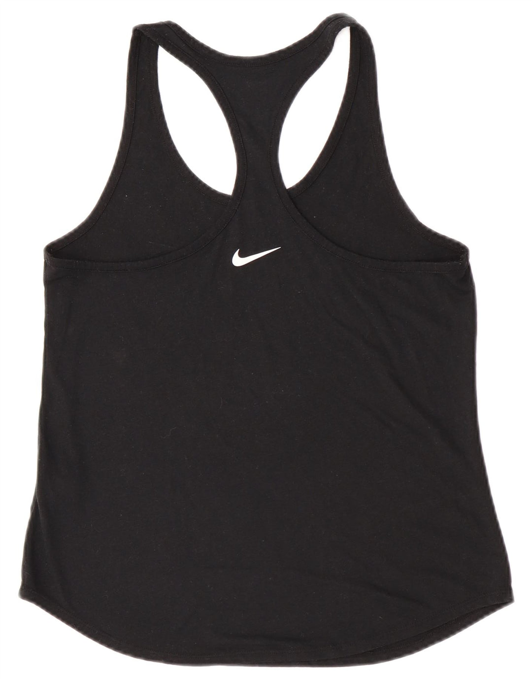 Nike Dame Athletic Cut Grafisk Vest Top UK 12 Medium Sort Polyester