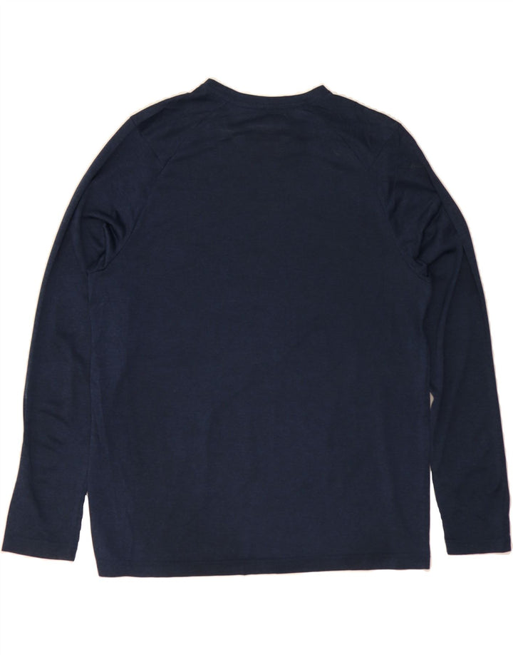 RUSSELL ATHLETIC Mens Top Long Sleeve UK 42/44 Large Navy Blue Vintage Russell Athletic and Second-Hand Russell Athletic from Messina Hembry 