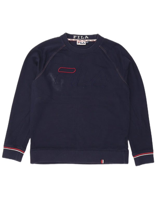 Fila Herre grafisk sweatshirt Jumper Medium Navyblå Bomuld