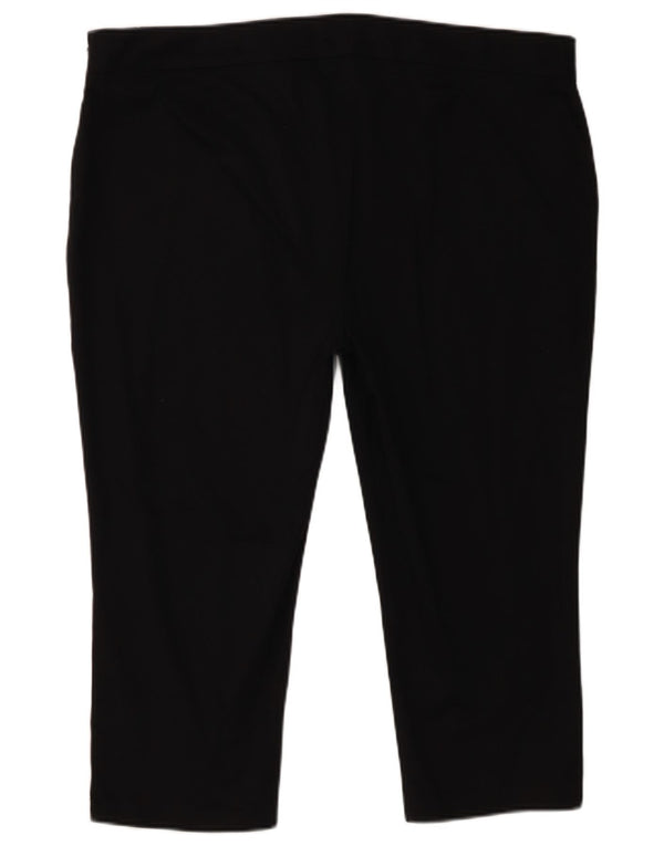 Marks & Spencer Dame Capri Bukser UK 20 2XL W42 L21 Sort Bomuld