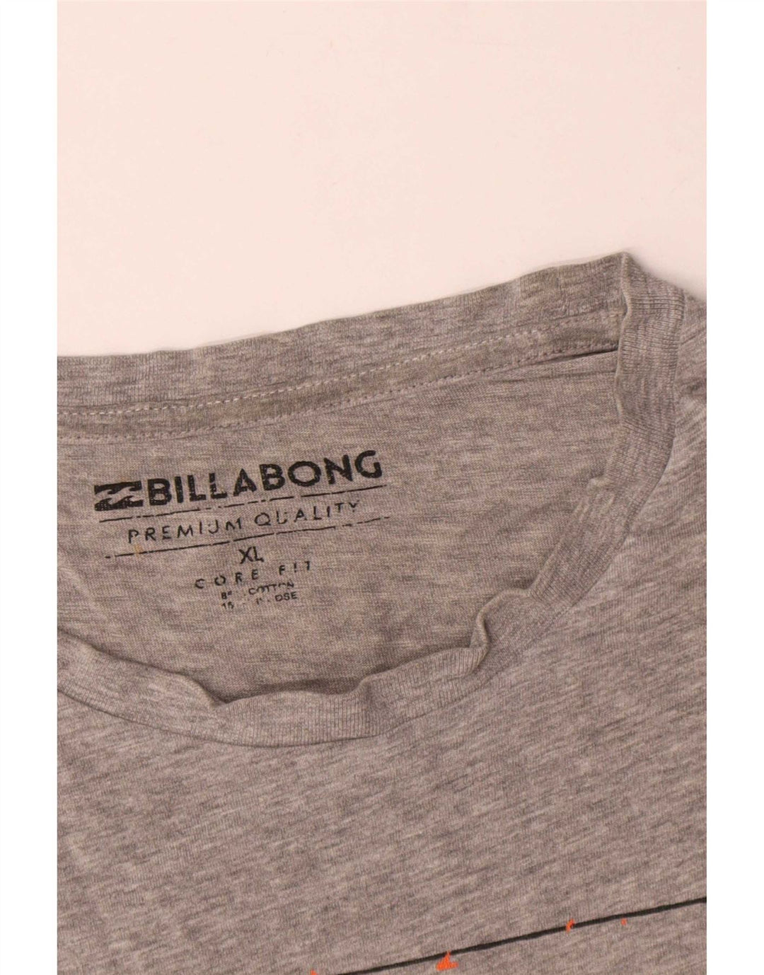 Billabong Herre Core Fit Grafisk T-Shirt Top XL Grå Bomuld