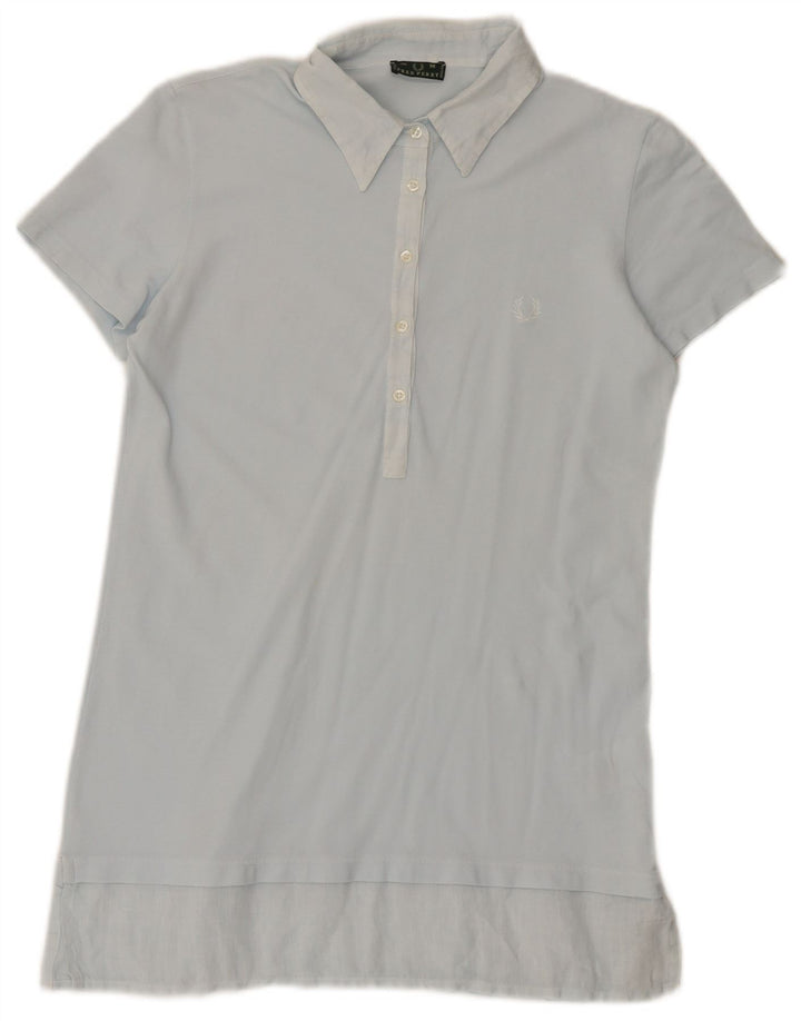 Fred Perry Dame Polo Dress UK 12 Medium Blue Cotton