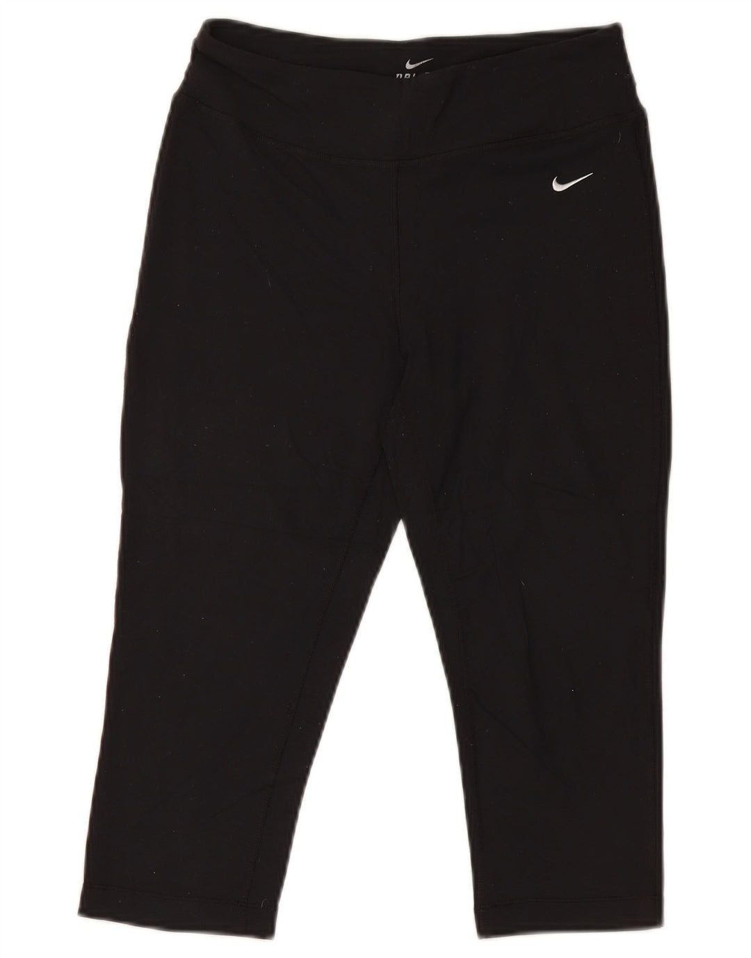 Nike Dame Dri Fit Capri Leggings UK 14 Medium Sort Polyamid