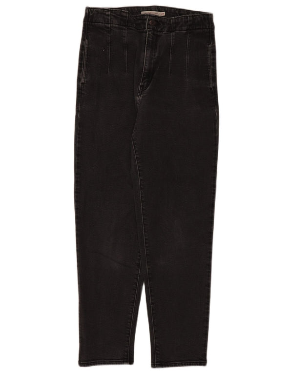 Levi's Womens Crop Højtaljede tilspidsede jeans W28 L26 Grå bomuld