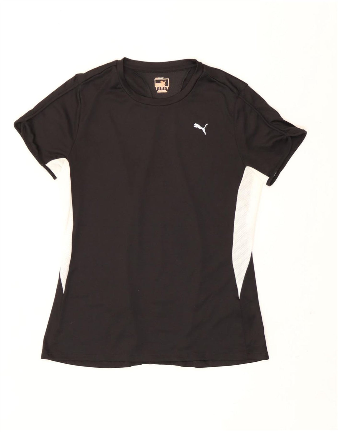Puma T-Shirt Top UK 12 Medium Sort Colourblock Polyester