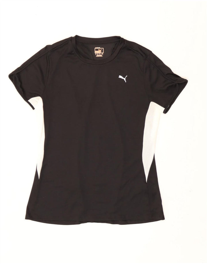 Puma T-Shirt Top UK 12 Medium Sort Colourblock Polyester