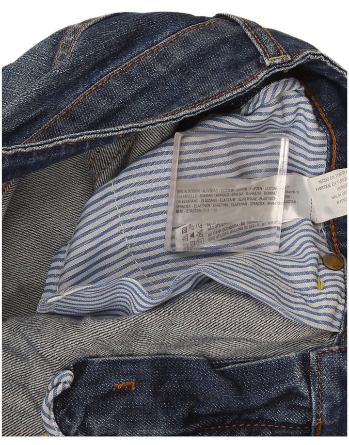 Massimo Dutti Dame Denim Shorts EU 38 Small W28 Blå Bomuld