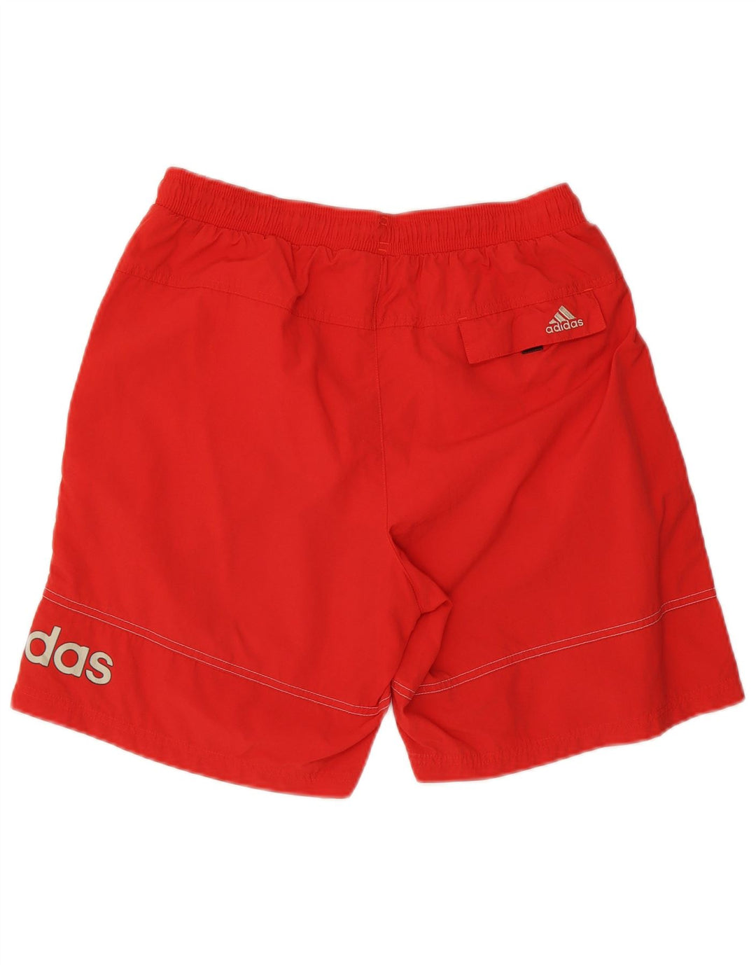 Adidas grafiske badeshorts til mænd, medium rød polyester