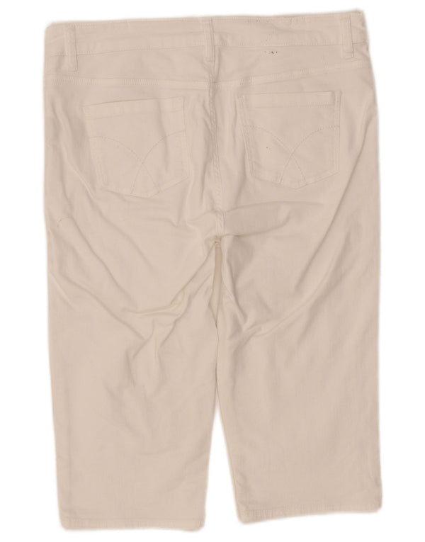 Crew Clothing Dame Denim Bermuda Shorts UK 14 Large W32 White Bomuld